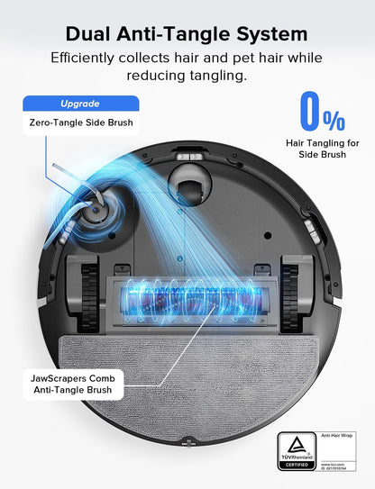 roborock Q7 L5 Robot Vacuum and Mop Combo, 8,000Pa Suction, Upgraded from Q5 Pro, Dual Anti-Tangle System, LiDAR Navigation, Multi-Level Mapping, Self-Charging Robotic Vacuum Cleaner, Black