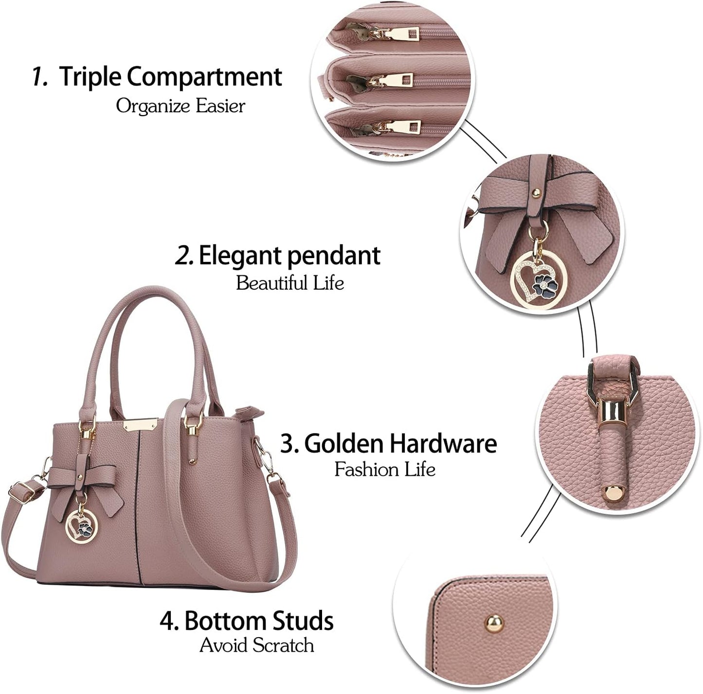 KKXIU Trendy Tote Bag for Women Lightweight Oxford Big Capacity Shoulder Purses and Handbags
