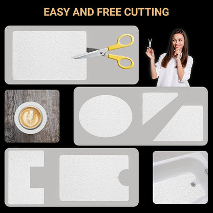 Square Shower Mat, Non Slip Bath Mat, Loofah Shower Stall Mats for Walk-in Shower, 32 x 32 Inches Shower Floor Mat with Drain, Bath Mats for Showers Bathroom, Tub, Seniors