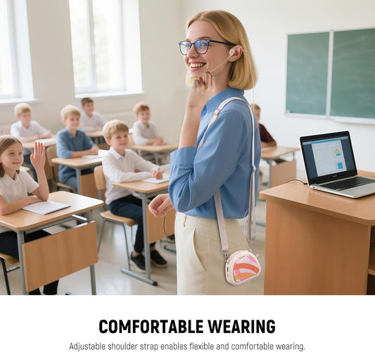 NEEWER VA01 Voice Amplifier with Wired Headset Microphone, Speaker, Shoulder Strap, AUX Output, USB C Rechargeable Portable Sound Amplifier with Mic 14Hrs Battery for Teachers, Trainers, Tour Guides