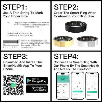 Smart Ring for Women Men,Birthday Gifts for Women Men - Health & Activity Tracker with Heart Rate,Sleep Monitoring/Motion Tracking,Waterproof & No Subscription Required (Rose Gold #8)