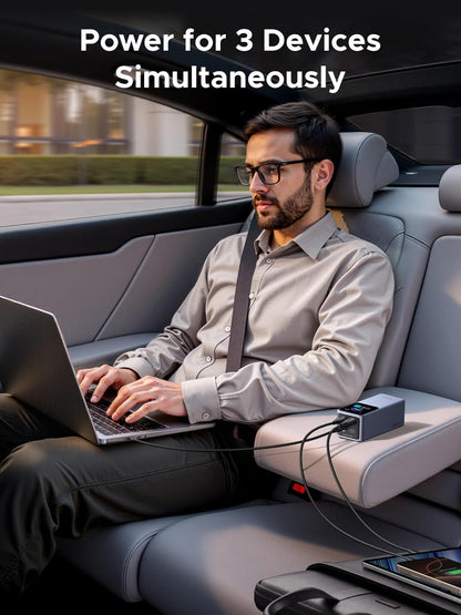 UGREEN 20000mAh Power Bank 130W 3-Port Fast Charger Portable with TFT Smart Display, Compatible with iPhone 16 Series, Galaxy S25 Ultra, MacBook, Dell Laptops, AirPods, iPhone 15-12 & More