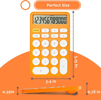 VEWINGL Mechanical Switch Calculator, 12 Digit Large LCD Display and Buttons, Great for Everyday Life and Basic Office Work, with Battery