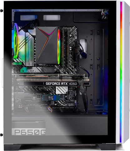 Skytech Nebula Gaming PC Desktop, Intel i5 14400F 2.5 GHz (4.7GHz Turbo), NVIDIA RTX 5060 8GB, 1TB NVMe SSD, 16GB DDR5 RAM 6000, 650W Gold PSU, Wi-Fi, Win 11