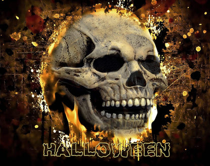 LEKA NEIL Skull Mask Creepy Halloween Full Head Skull Mask with Moving Jaw Scary Latex Helmet with Movable Mouth
