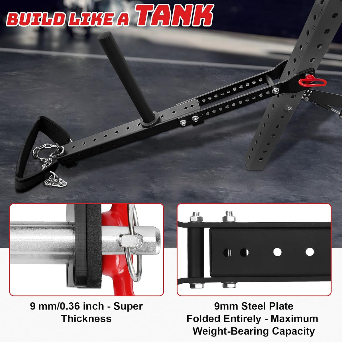 Belt Squat Attachment, Universal size, Black