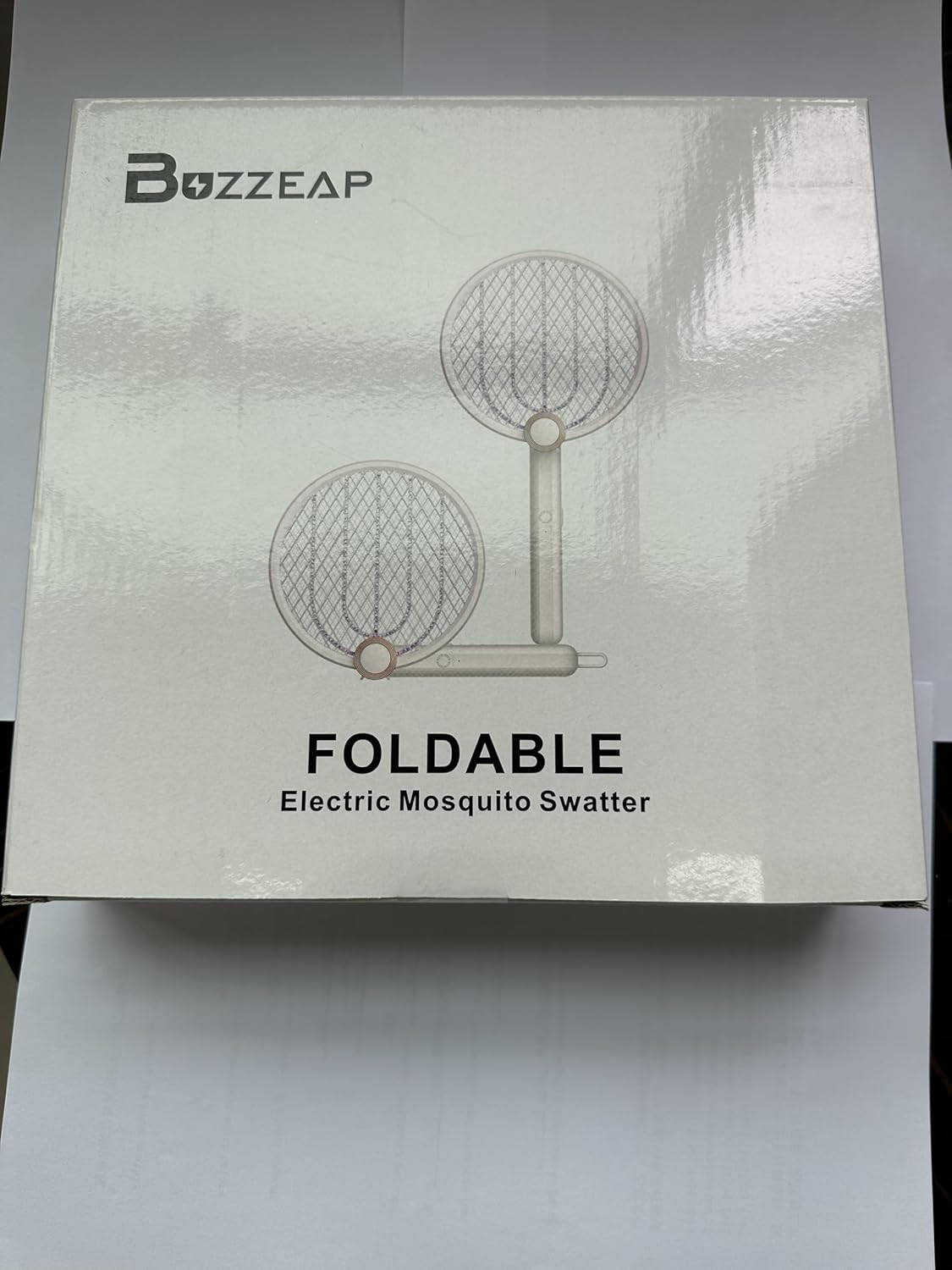 2 in 1 Electric Fly Swatter, 4000V Foldable Bug Zapper Racket, Rechargeable Mosquito Racket with UV Light Trap, Electronic fly zapper with 3 Layer Safety Mesh for Indoor and Outdoor, USB C, Dual Modes