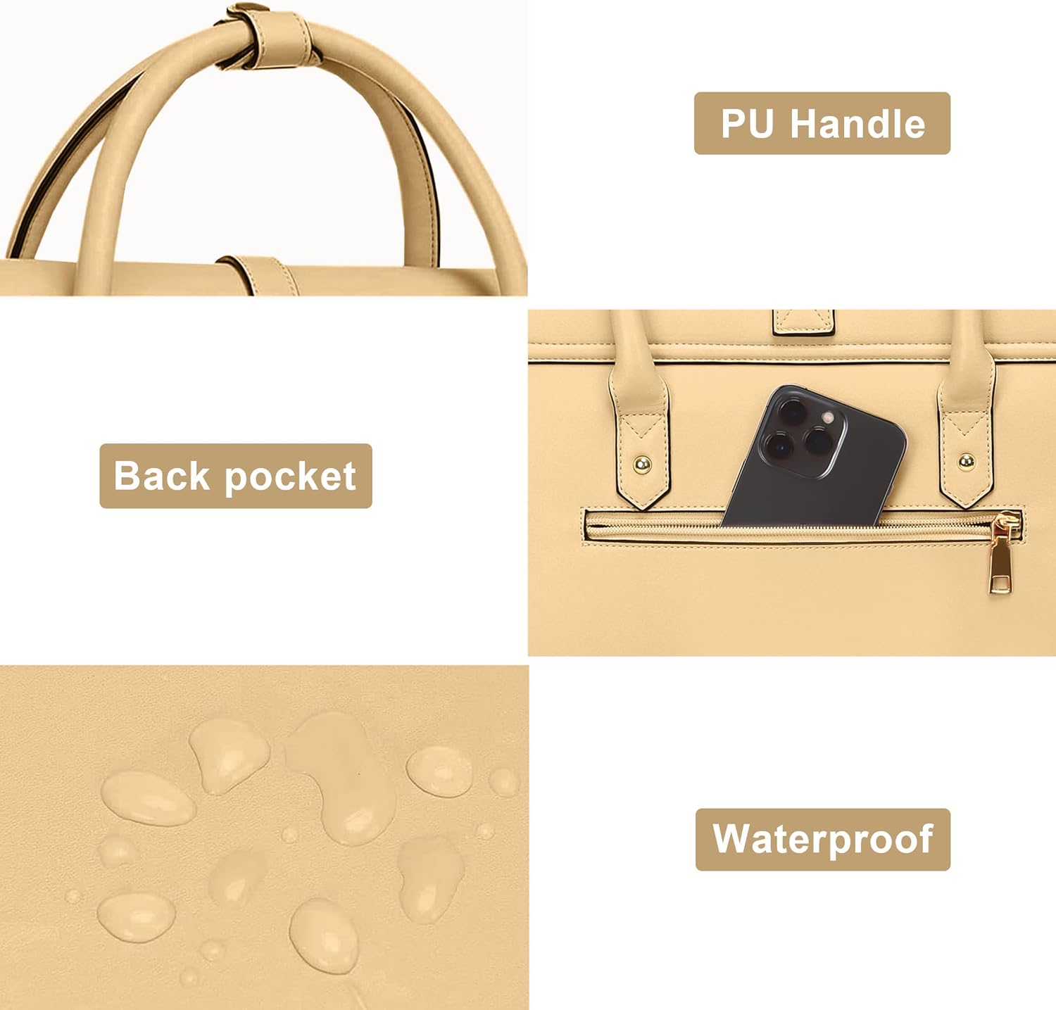 MOSISO Laptop Bag for Women, PU Leather Laptop Shoulder Bag Convertible Backpack, Work Travel Computer Bag with Bowknot - PuriLite