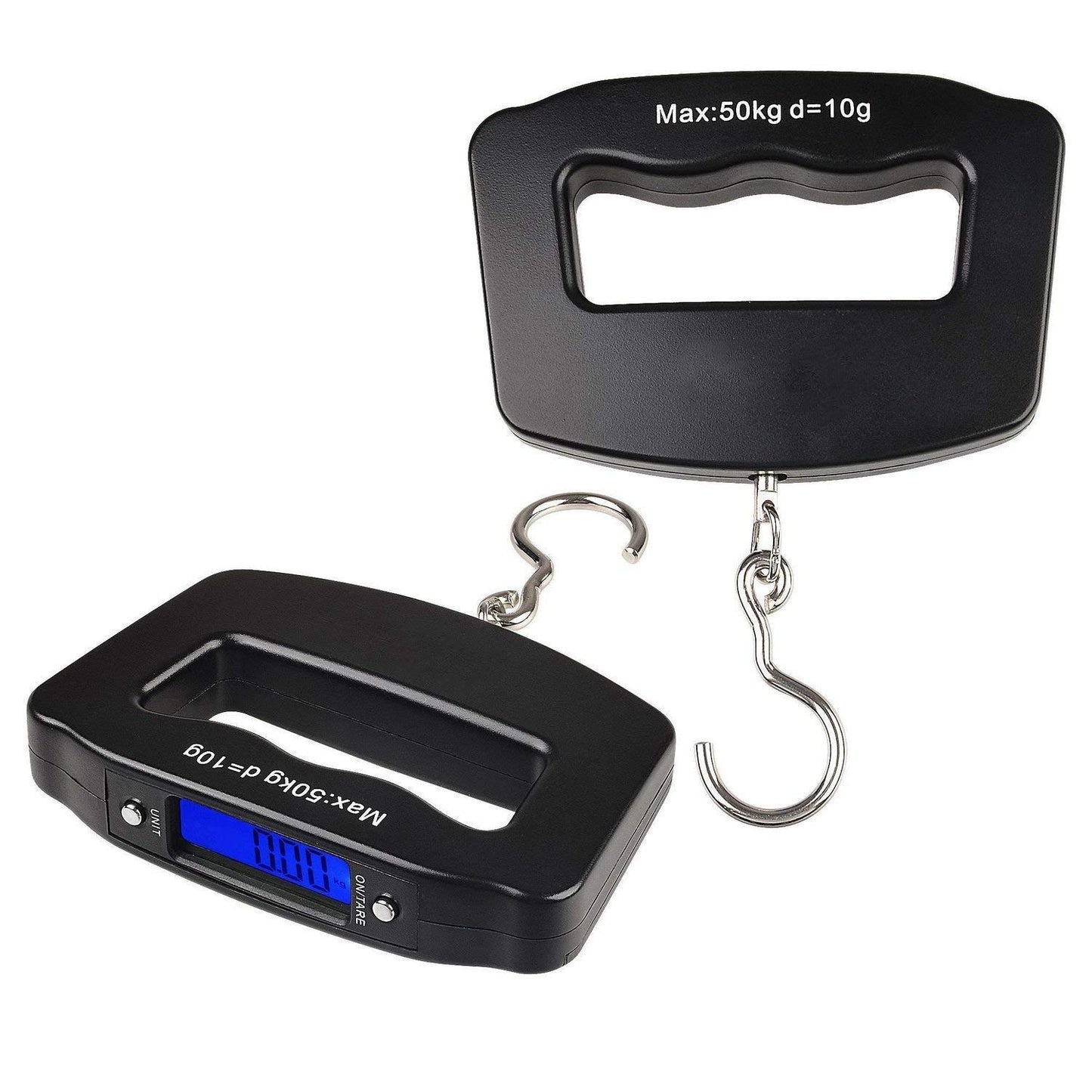 Briskyloom LCD Display Portable Bag Scales Hanging Hook Scale for Fishing Travel 110lb/50kg