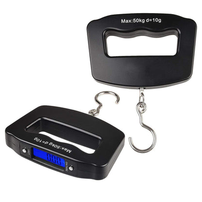 Briskyloom LCD Display Portable Bag Scales Hanging Hook Scale for Fishing Travel 110lb/50kg
