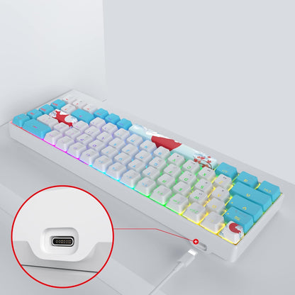 Owpkeenthy Full Size Green Mechanical Gaming Keyboard with Number Pad, Wired 100% Office NKRO Keyboard RGB Backlit 104 Keys with Red Switch for PC Gamer (104 Matcha)