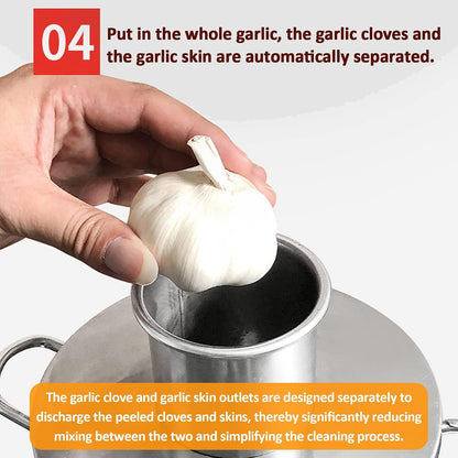 Electric Garlic Peeler Machine, 200W Stainless Steel Commercial