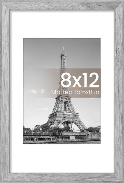 upsimples 11x14 Picture Frame, Display Pictures 8x10 with Mat or 11x14 Without Mat, Wall Hanging Photo Frames, Black