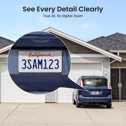 AOSU 2K Solar Security Cameras Wireless Outdoor, WiFi Camera Surveillance Exterieur for Home Security System, 166° View, Color Night Vision, 2-Way Talk, 32GB Homebase Local Storage, No Monthly Fee