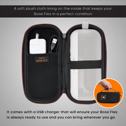 Bose SoundLink Flex 2nd Gen Bluetooth Speaker, Black, Bundle with Hard Shell Travel Case