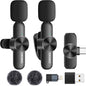 CKOKC Wireless Microphone for iPhone - Android Phone and Laptop PC, USB Microphones for Podcasting, Lavalier Microphone for Interview Video Vlog YouTube