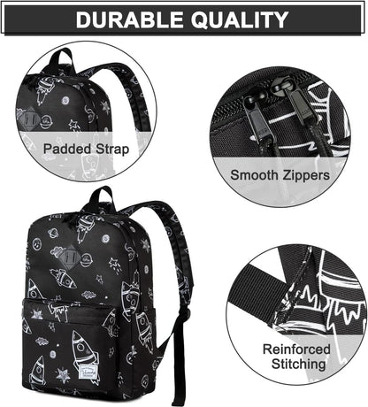School Backpack for Kids, VASCHY Lightweight Water Resistant Casual Schoolbag Daypack for Men Women Teen Boys Girl Bookbag