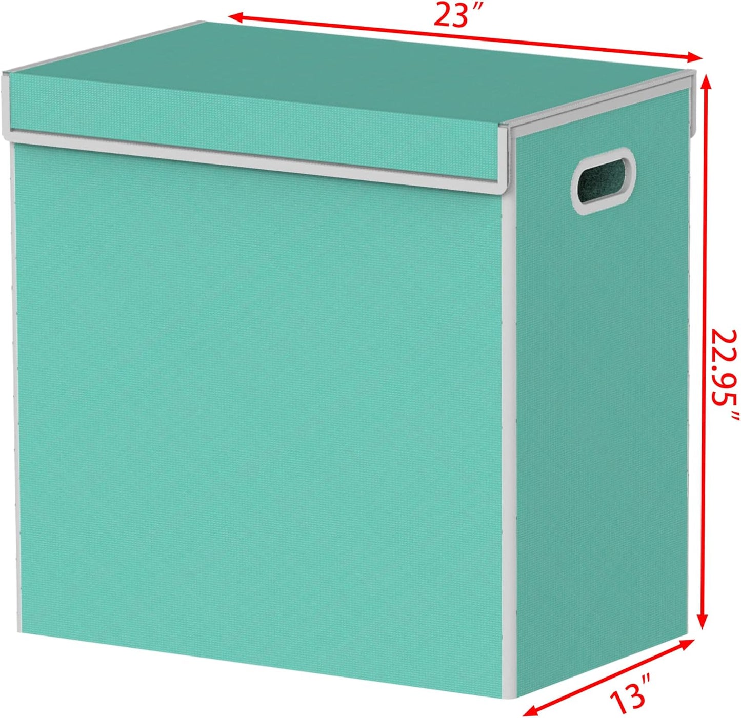 SimpleHouseware Double Laundry Hamper with Lid and Removable Laundry Bags, Beige