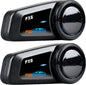 Fodsports FX6 Motorcycle Bluetooth Headset – 6 Riders Group Intercom 1000m Range, Helmet Communication System with Noise Cancellation, Voice Dial & Ride-While-Charging (2 Pack)