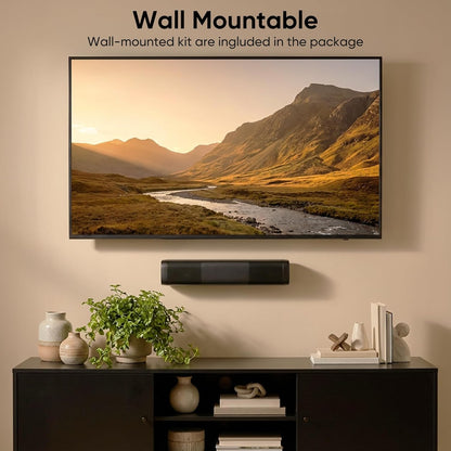 Saiyin 11.7-inch Sound Bar, Small Size & Big Power, Powered by AC Adapter