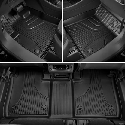 AOMSAZTO Floor Mats & Trunk Mat for 2024 2025 Chevy Equinox EV (Non Fuel),TPE All Weather Protection 2 Rows Car Floor Liners with Cargo Liner for Chevrolet Equinox EV (Non Fuel)