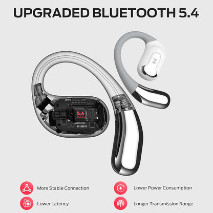 Monster Open Ear AC317 Headphones, Bluetooth 5.4 Wireless Headphones with Stereo Sound, 24H Playback, Crystal Clear Calls, Type-C Charging, Touch Control, Sweat Resistant Open Ear Wireless Earbuds