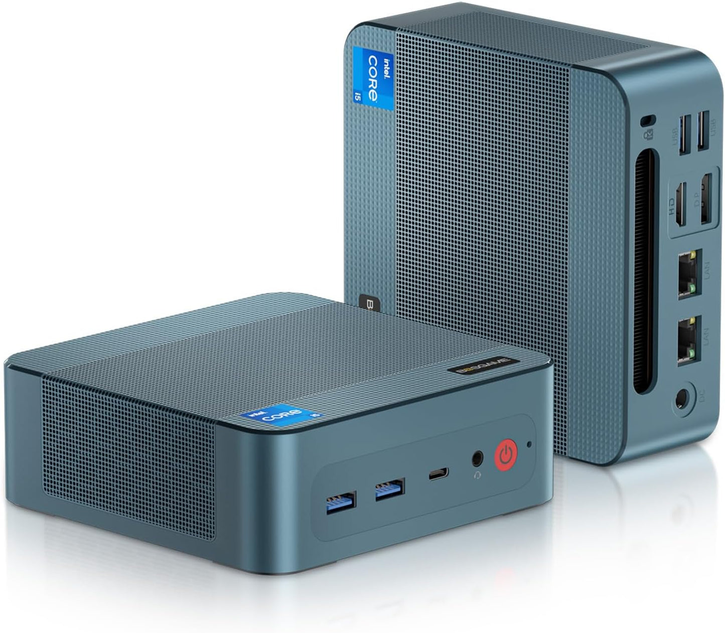 BOSGAME Mini PC Intel Core i5 12600H(12C/16T, up 4.5GHz), 32GB DDR4 RAM 512GB PCIe SSD, Mini Desktop Computers Dual LAN/4x USB3.2/WiFi6E/BT5.2/HDMI+DP+USB-C/4K Triple Display