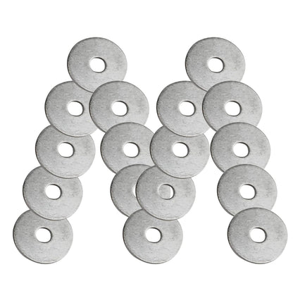 Fajoeda M6 Flat Washers 120Pcs M6 304 Stainless Steel Flat Washer for Bolts Screws, M6 x 12 mm x 1.5 mm