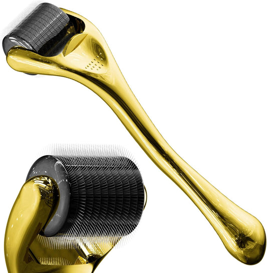 Derma Roller 1MM Microneedling Roller for Women and Men 540 Titanium Derma Roller for Hair and Beard - PuriLite