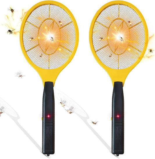2 Pack Zapper Electric Zapper - Indoor Outdoor Zapping Racket for Control - Safe to Touch with 3-Layer Safety Mesh