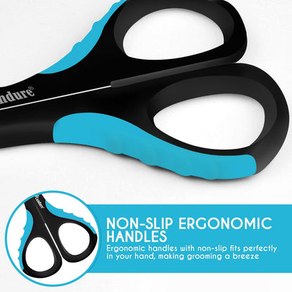 Candure Dog Nail Clippers and Trimmer with Safety Guard to Avoid Over-Cutting Toe Nails- Professional Grooming Razor Edge Blades Pet Nail Clipper with Free Nail File for Small Medium Large Breeds