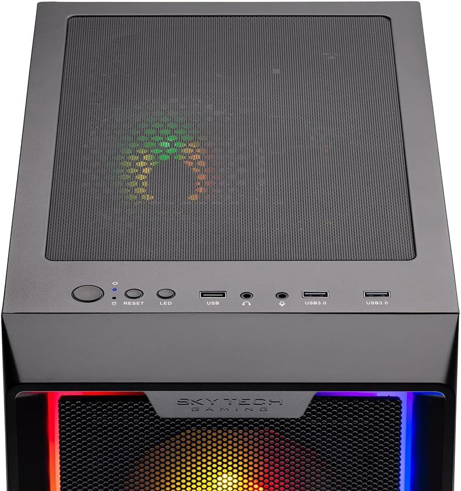 Skytech Nebula Gaming PC Desktop, Intel i5 14400F 2.5 GHz (4.7GHz Turbo), NVIDIA RTX 5060 8GB, 1TB NVMe SSD, 16GB DDR5 RAM 6000, 650W Gold PSU, Wi-Fi, Win 11
