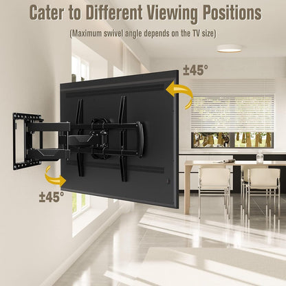 Mounting Dream TV Mount Bracket for Most 42-82 Inch Flat Screen TVs, Full Motion TV Wall Mounts with Swivel Articulating Dual Arms, Max VESA 600x400mm, 100 LBS Loading, Fits 16" Wood Studs, MD2296