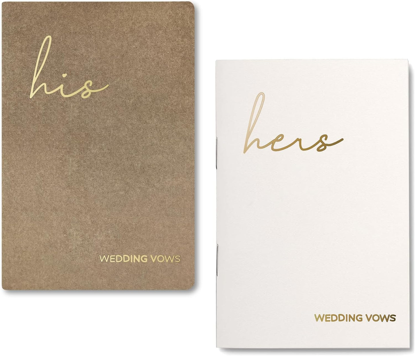 GroomBrideGifts Wedding Vow Book for His and Hers, Soft Touch, Perfectly Sized Bride and Groom Vow Books, Wedding Essentials, Wedding Registry Ideas, His and Hers Gifts