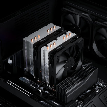 upHere D6SEC CPU Cooler, Intel LGA2011,LGA2066, LGA1700,AMD AM5/AM4/Ryzen 120mm,Dual Towers,5V ARGB