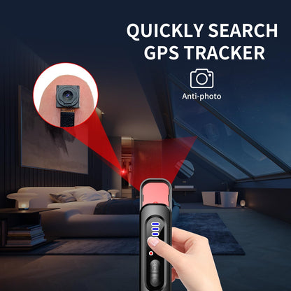 SELOWEA Hidden Camera Detector - Anti Spy/Car GPS Tracker/RF Signal/Bug Sweeper/Hidden Devices/Listening Device Detector - Portable Bug Finder for Office Car Hotel Travel Indoor Outdoor Use
