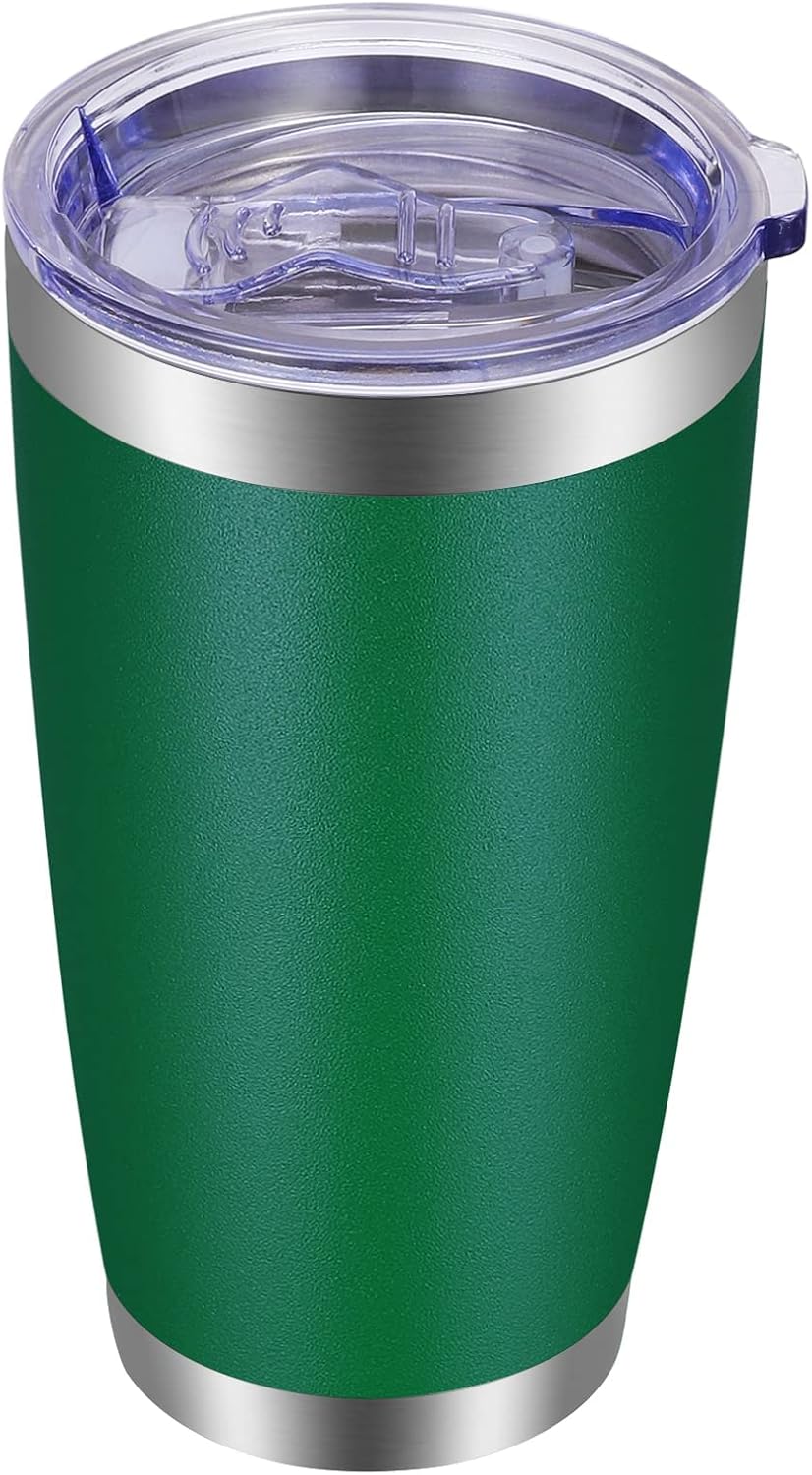 VEGOND 20oz Tumbler with Lid and Straw Stainless Steel Tumbler Cup Bulk Vacuum Insulated Double Wall Travel Coffee Mug Powder Coated Coffee Cup (Bluish Violet 6 Pack)
