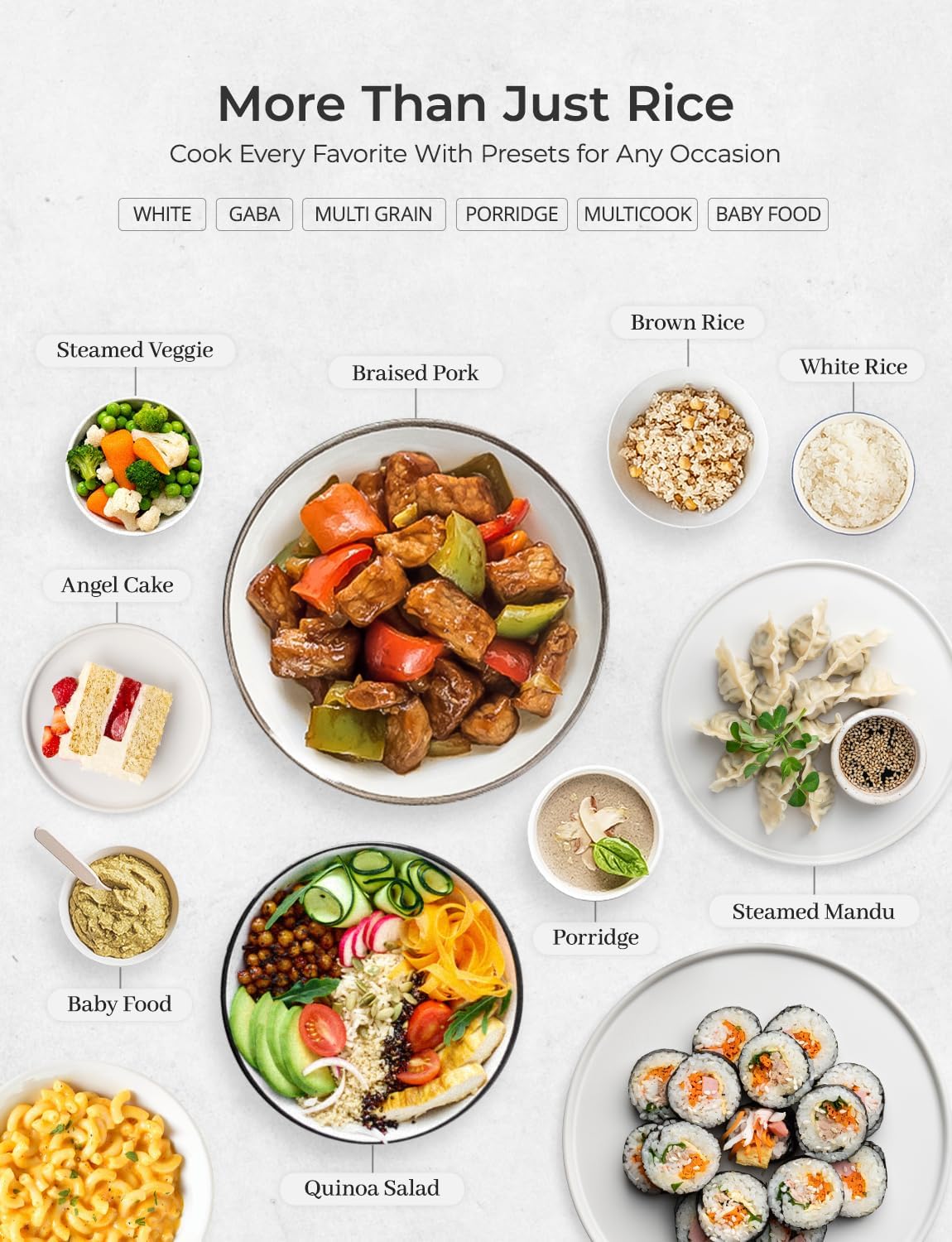 CUCKOO CR-0810F | 8-Cup (Uncooked) Micom Rice Cooker | 9 Menu Options: White Rice, Cake, Soup & More, Nonstick Inner Pot, Designed in Korea | White