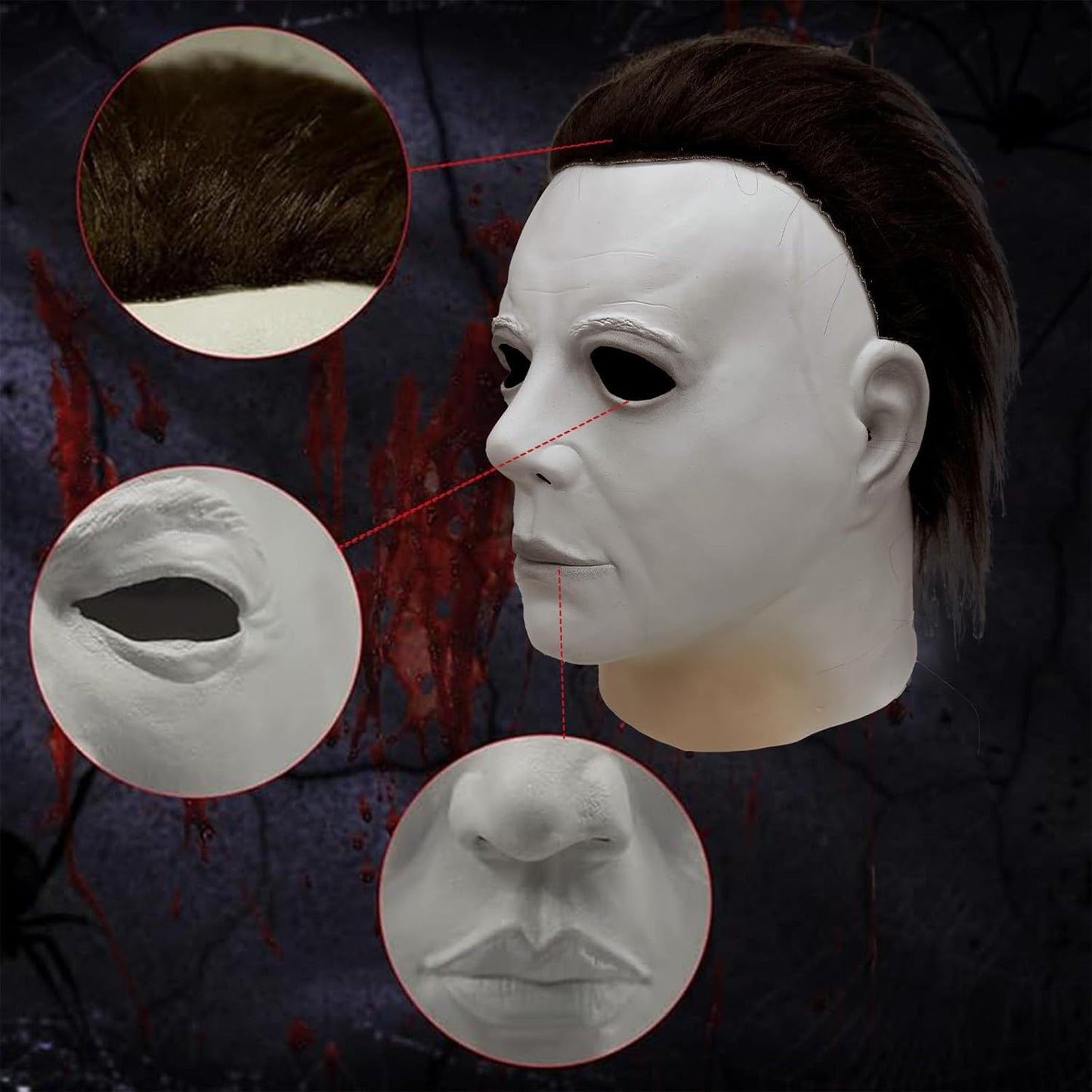 Scary Halloween Masks Original 1978, Realistic Horror mask Scary Halloween Cosplay mask