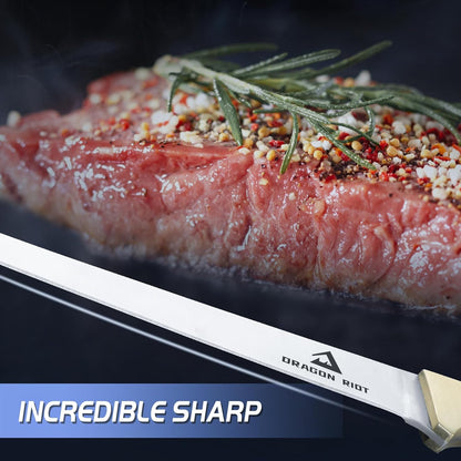 DRAGON RIOT Fillet Knife 7.5 inch Professional Boning Knife for Filleting Japanese Stainless Steel Fish Knife with Ergonomic Handle Super Sharp Fish Filleting Knife for Meat Poultry Cutting