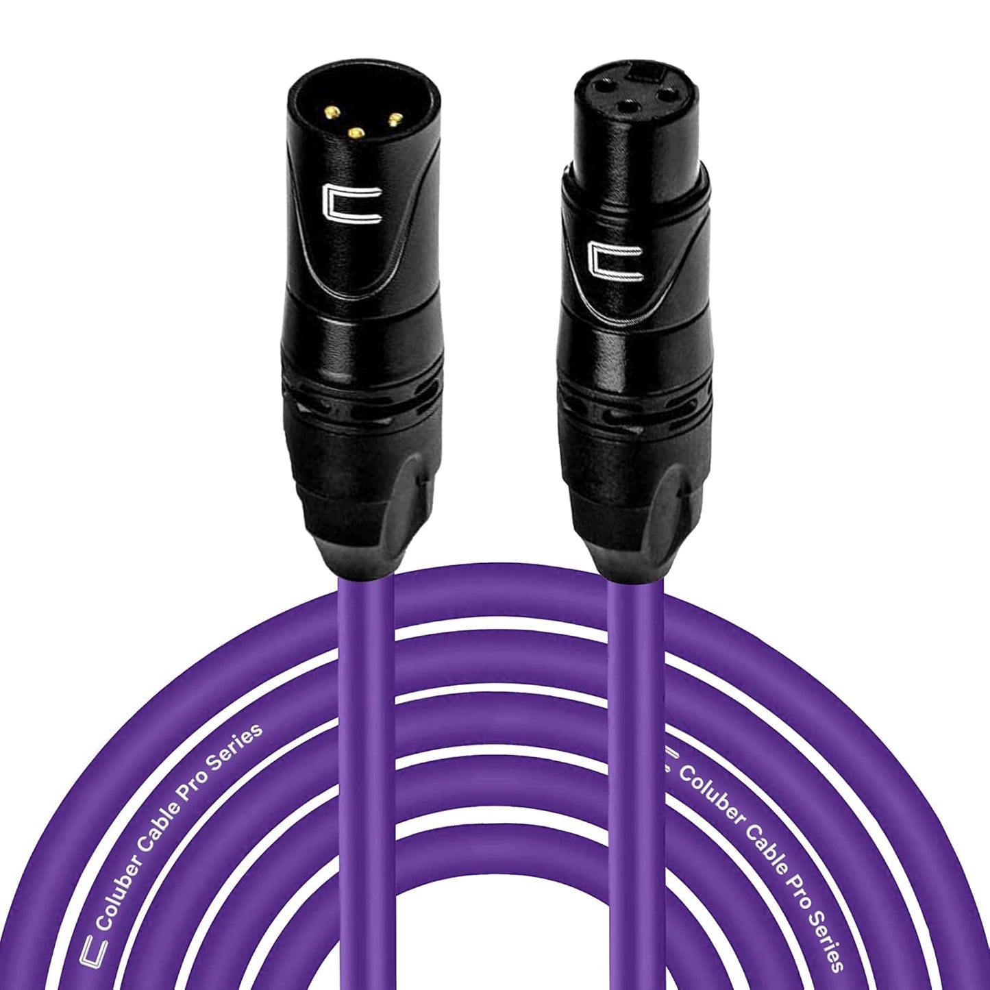 Balanced XLR Cable Male to Female - 6 Feet Pink - Pro 3-Pin Microphone Connector for Powered Speakers, Audio Interface or Mixer for Live Performance & Recording
