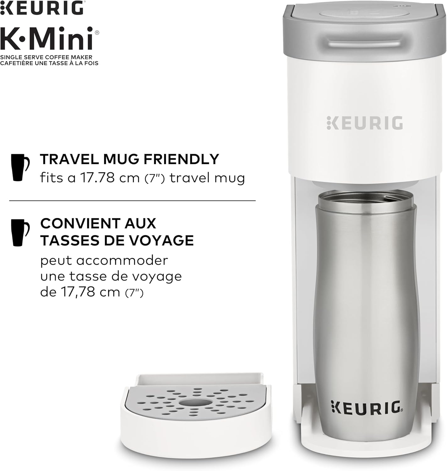 Keurig K-Mini Single Serve K-Cup Pod Coffee Maker, Featuring An Ultra-sleek Design, Warm Stone