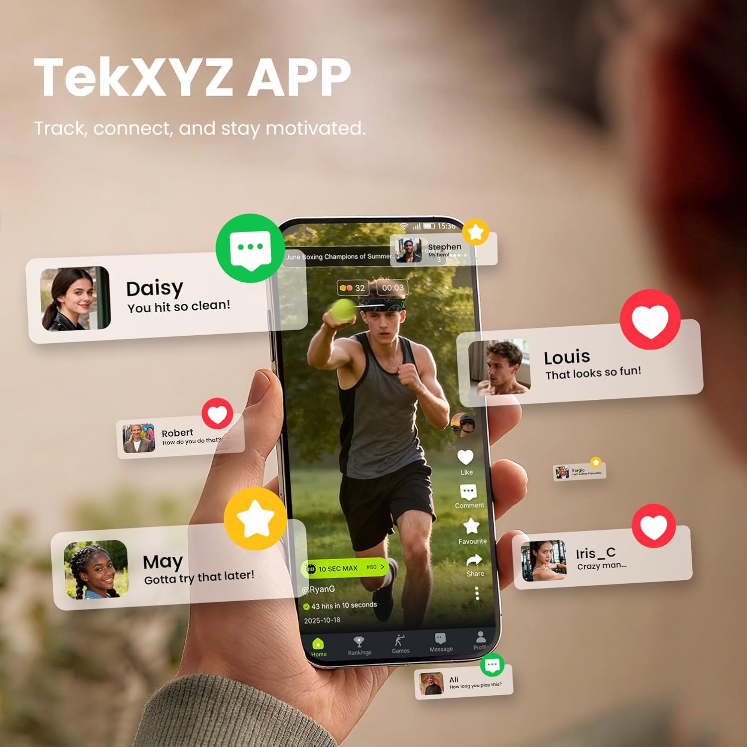 Reflex Ball Family Pack with Counter App | Online Community for Boxing Ball, Ideal for Coordination, Punching, Stress Relief, Home Workouts & Fitness | Stocking Stuffer Gift for All Ages - PuriLite