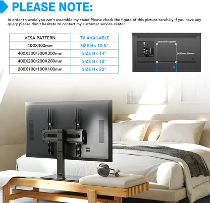 Purilite Select Fixed Tabletop TV Stand (27"–55")