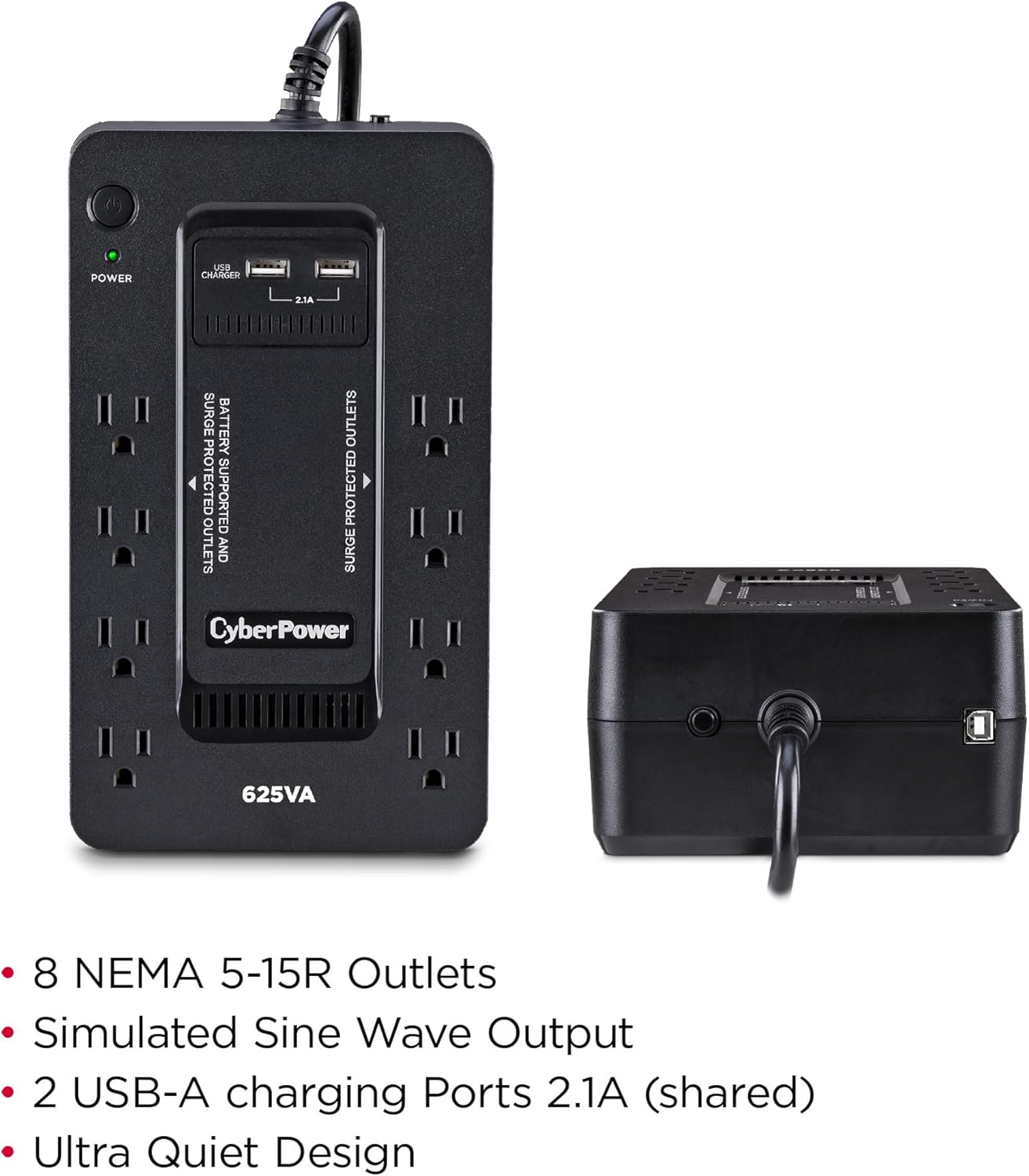 CyberPower ST425 Standby UPS System, 425VA/260W, 8 Outlets, Compact