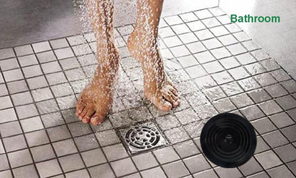 V-TOP Tub Stopper 2 Pack, 6 inches Large Silicone Drain Plug Hair Stopper Flat Suction Cover for Kitchen Bathroom Accessories and Laundry