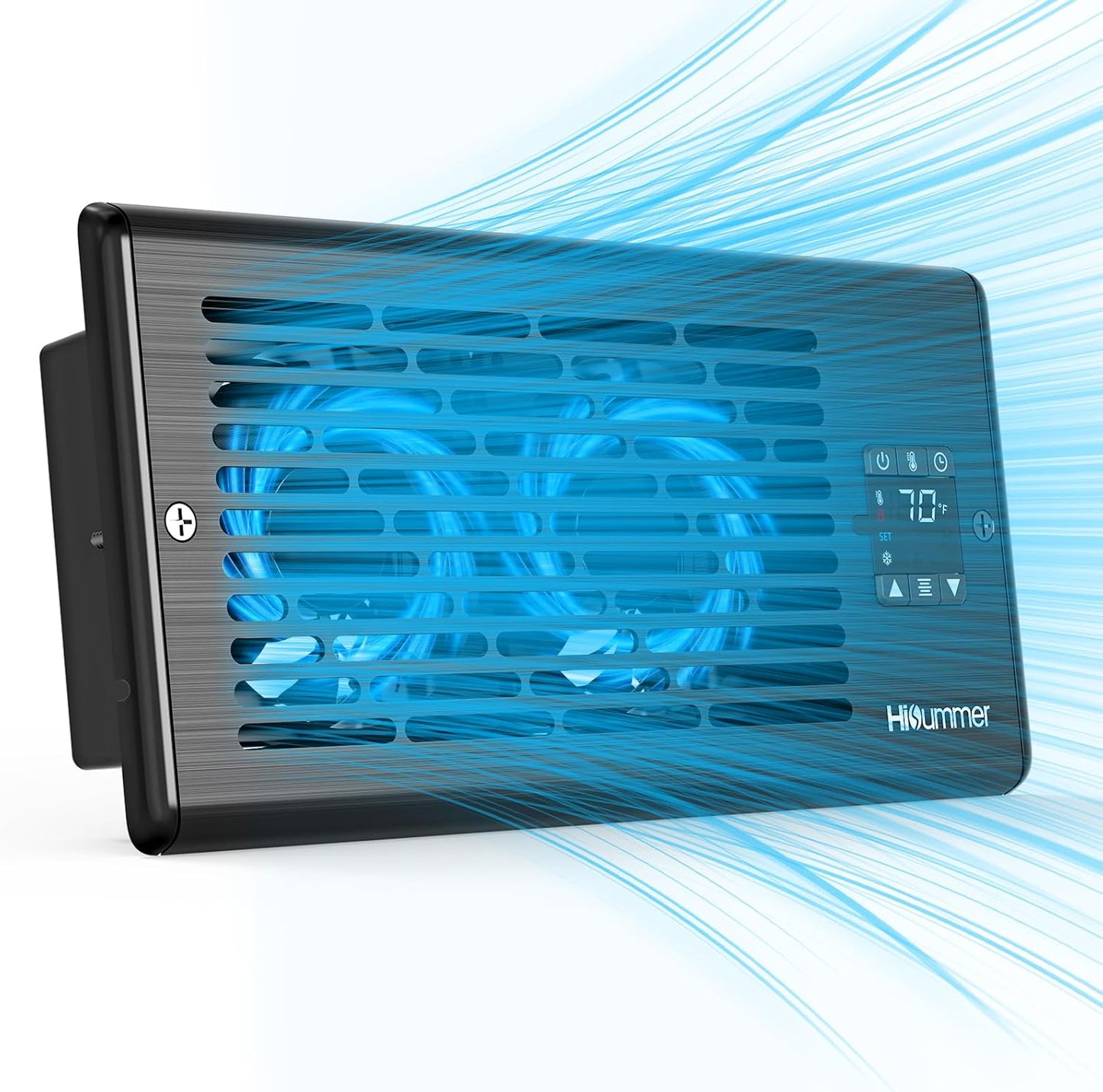 Register Booster Fan | 4 x 10 Floor Vent Fan with Temperature Sensor & Remote Control