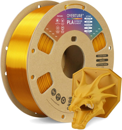 OVERTURE PLA Filament 1.75mm PLA 3D Printer Filament, 1kg Cardboard Spool (2.2lbs), Dimensional Accuracy +/- 0.02mm, Fit Most FDM Printer (Black 1-Pack)