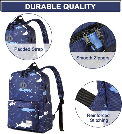 School Backpack for Kids, VASCHY Lightweight Water Resistant Casual Schoolbag Daypack for Men Women Teen Boys Girl Bookbag