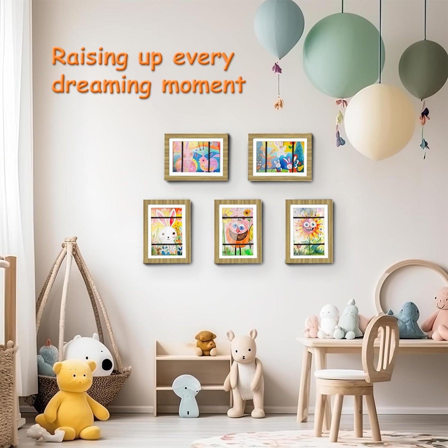 [2-Pack] Kids Artwork Frames Changeable, 8.5 x 11-IN Frames for Kids Artwork, Front Opening Picture Frames, Home Decor, Up to 150 Pcs of Child Art Frame, Craft Storage, Hanging Wall Décor